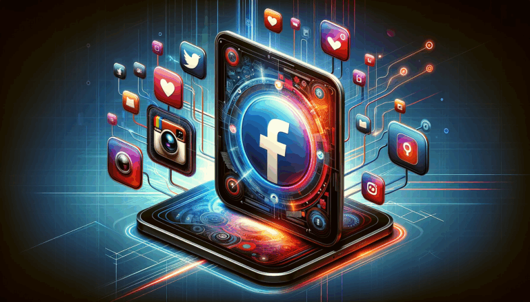 Dall·e 2023 11 12 13.27.50 a striking digital illustration for marketing featuring a modern software interface. the central element is a sleek device screen displaying colorful